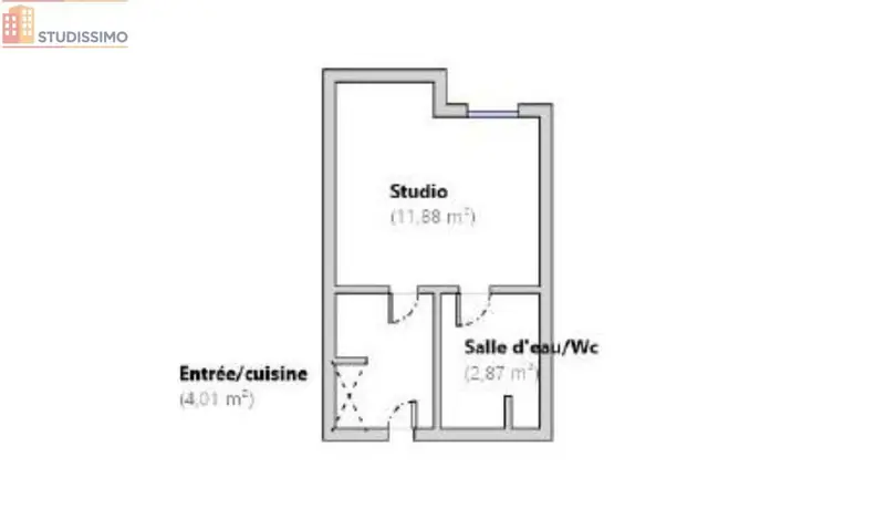 Studio meublé 18m² Tours 37000 - Meublé, étage 3/6 - Photo 1
