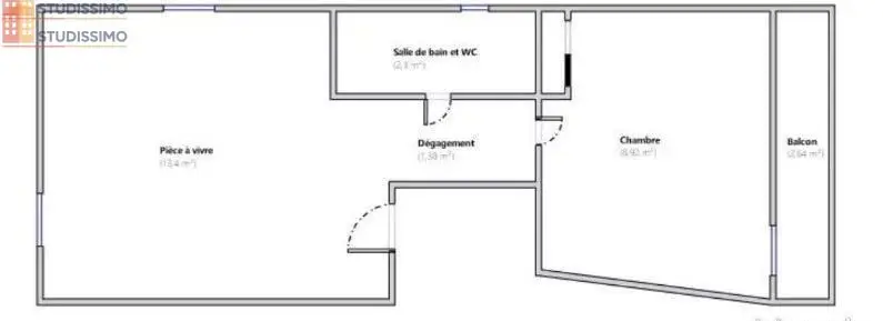 Studio 26m² Vizille 38220 - Photo 5