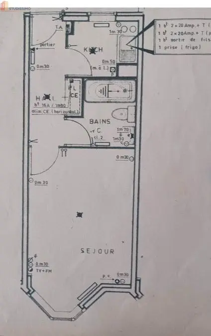 Studio meublé 28m² Grenoble 38000 - Meublé, Alsace Lorraine - Photo 1