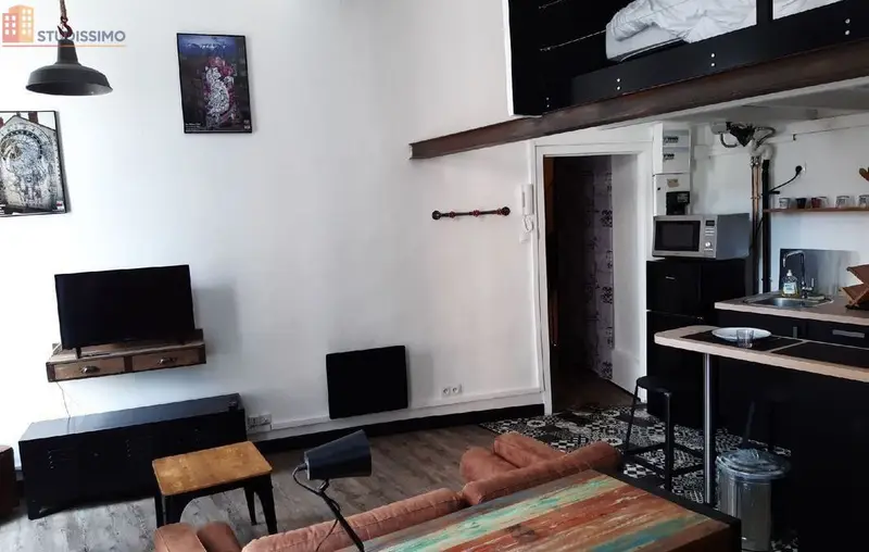Studio 25m² Grenoble centre - Meublé, rénové style industriel - Photo 2