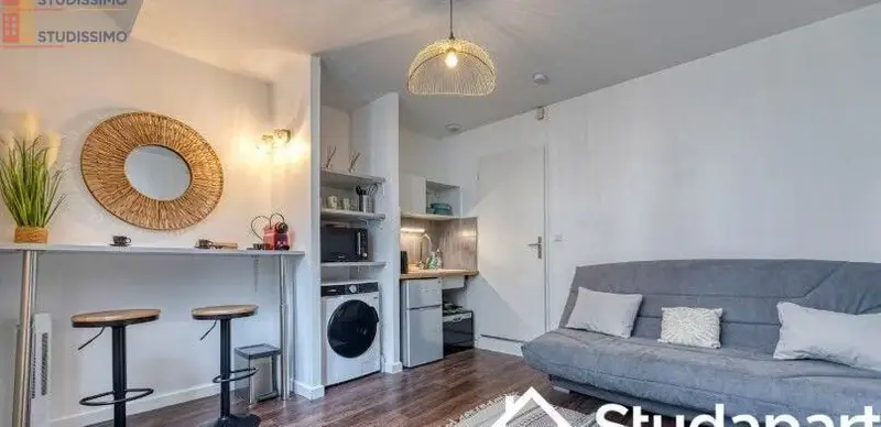 Studio meublé 21m² Grenoble centre - Lumineux, DPE A - Photo 2