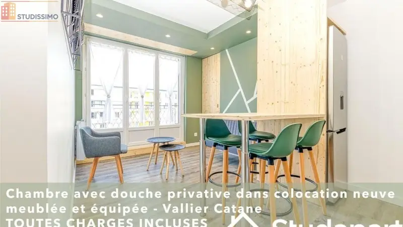 Studio meublé 13m² Grenoble 38100 - Lumineux, 8e étage - Photo 15