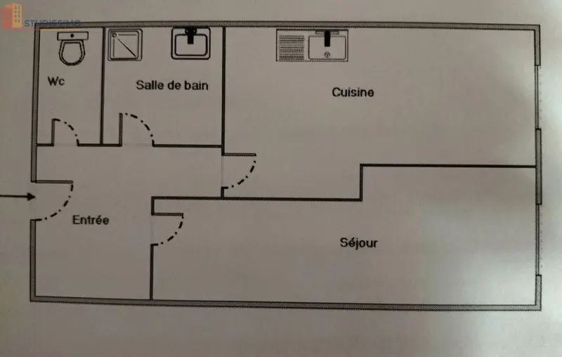 Studio meublé 27m² Vienne centre - Meublé, 2e étage - Photo 2