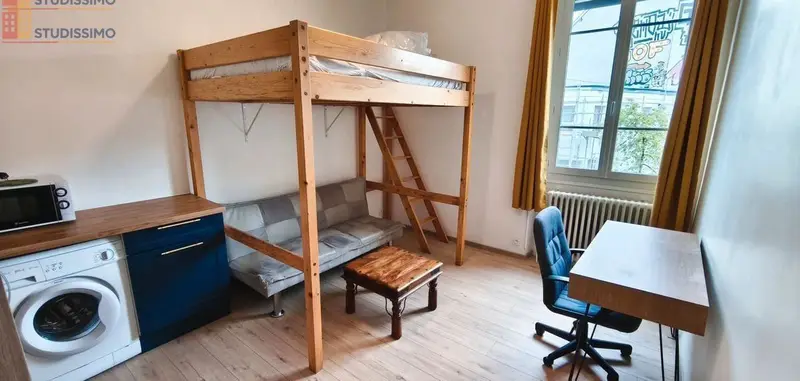 Studio meublé 21m² Grenoble centre - Meublé, 3e étage - Photo 4