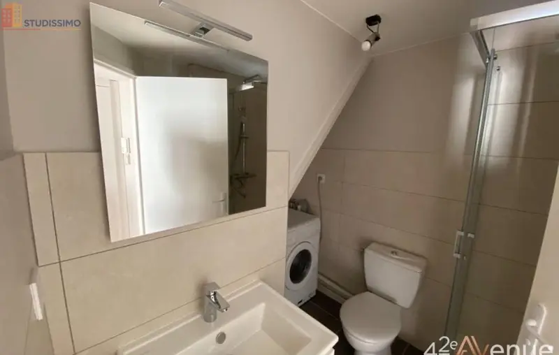 Studio meublé 21m² Saint-Étienne 42000 - Meublé, DPE D - Photo 2
