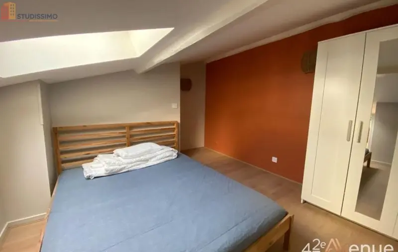 Studio meublé 21m² Saint-Étienne 42000 - Meublé, DPE D - Photo 1
