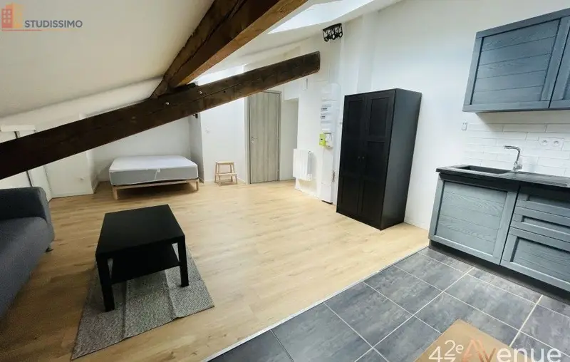 Studio 21m² Saint-Étienne 42000 - Meublé, dernier étage - Photo 6