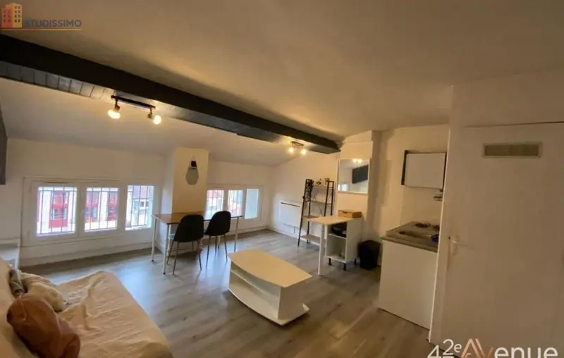 Studio 27m² Saint-Étienne 42000 - Meublé, dernier étage - Photo 5