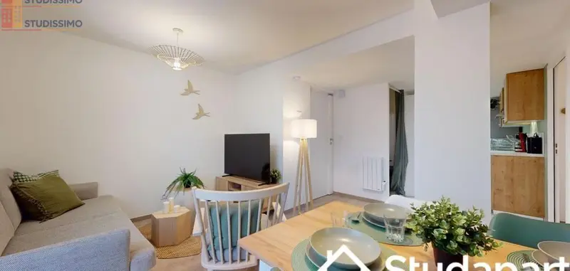 Studio meublé 10m² Saint-Étienne - Meublé, DPE A - Photo 1