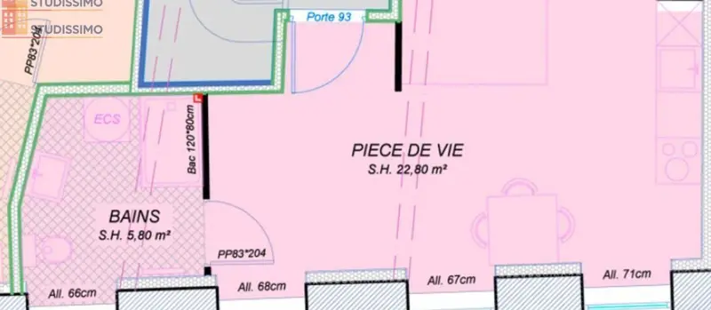 Studio 29m² Montbrison - Parking, proche école infirmière - Photo 4