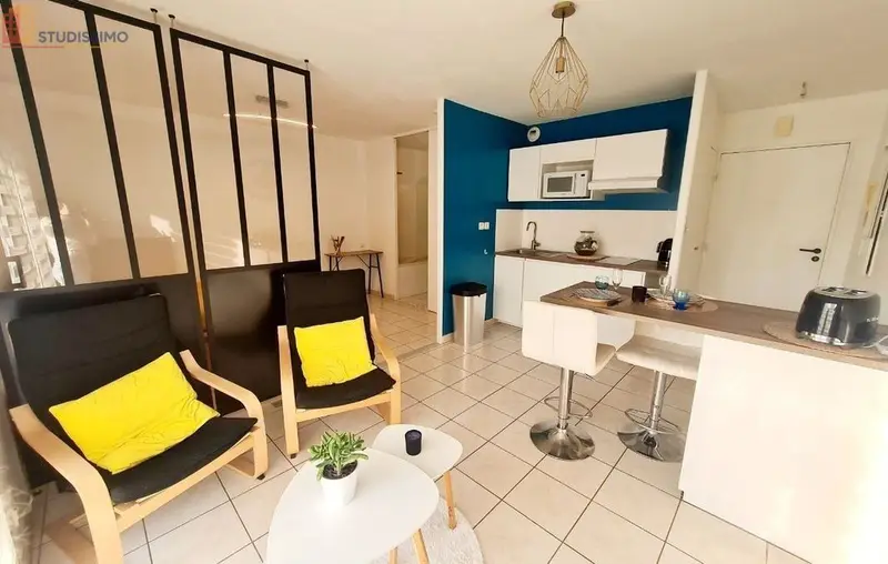 Studio meublé 28m² Nantes 44300 - Parking, piscine - Photo 2