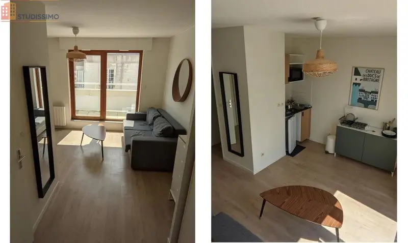 Studio meublé 19m² Nantes centre - Terrasse, lumineux - Photo 5
