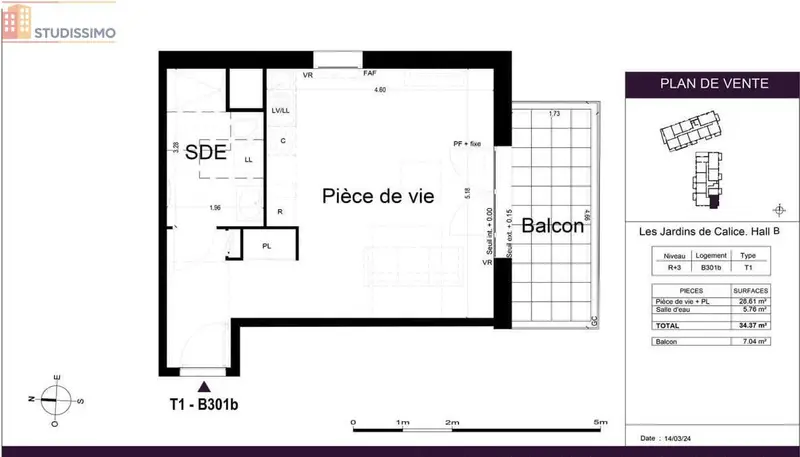 Studio 34m² La Chapelle-Saint-Mesmin - 1 pièce - Photo 1
