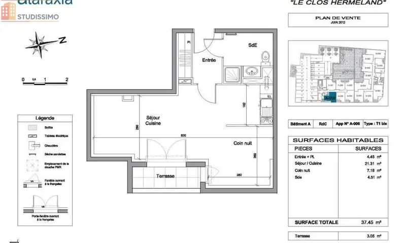 Studio 37m² Saint-Herblain - Lumineux, bonne isolation C - Photo 1
