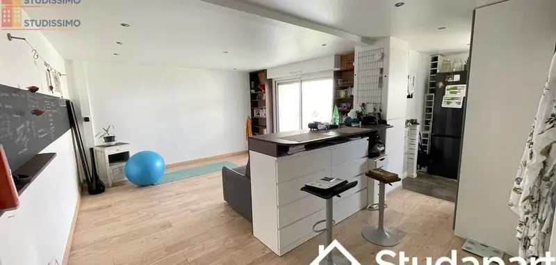 Studio meublé 35m² Nantes 44200 - Étage élevé, lumineux - Photo 3