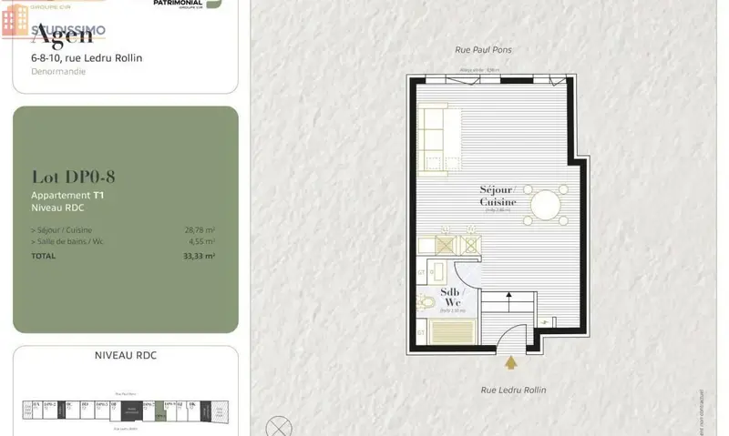 Studio 33m² Agen 47000 - Photo 1