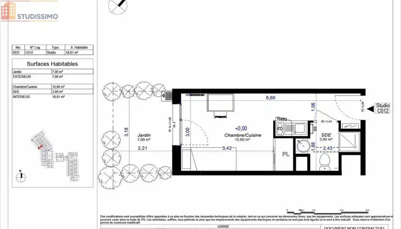 Studio 18m² Orléans - DPE B - Photo 3