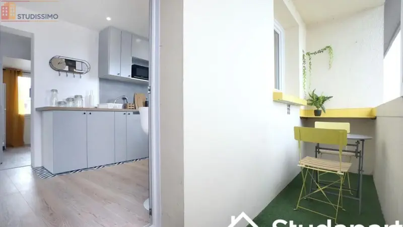 Studio meublé 12m² Angers 49000 - Meublé, DPE A - Photo 2