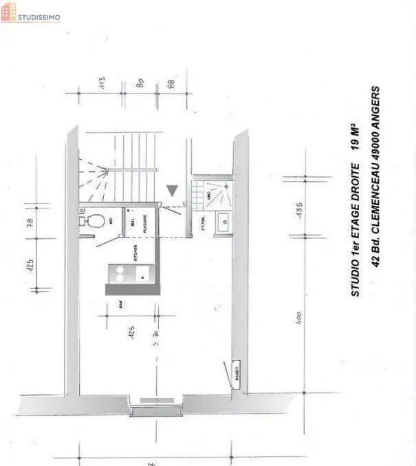 Studio 20m² Angers 49100 - 1er étage, lumineux - Photo 3