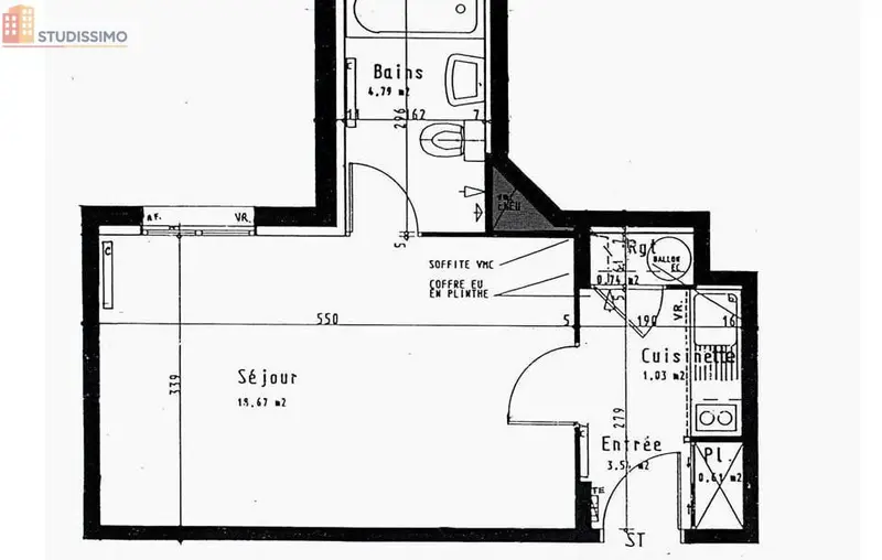 Studio 24m² Reims 51100 - Photo 1