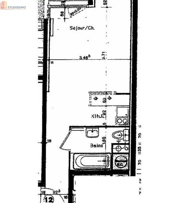 Studio 27m² Reims 51100 - Étage élevé, lumineux - Photo 1