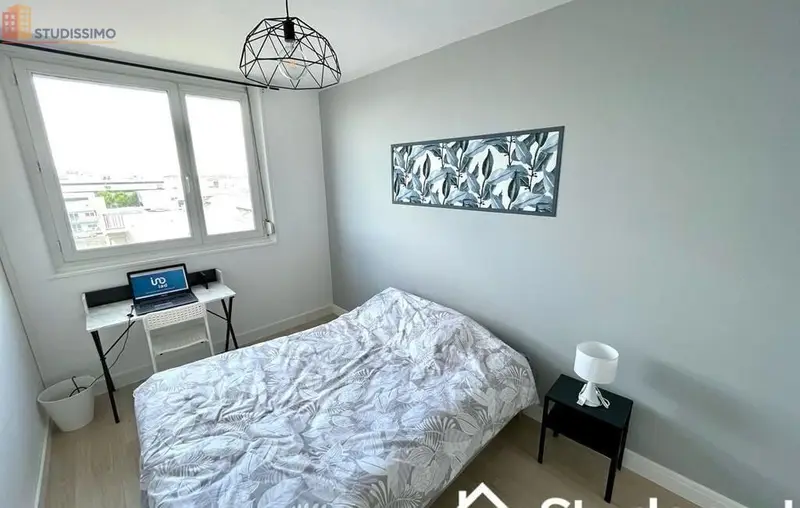 Studio meublé 10m² Reims 51100 - Lumineux, DPE A - Photo 1