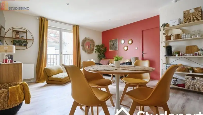 Studio meublé 12m² Reims 51100 - Meublé, DPE A - Photo 2