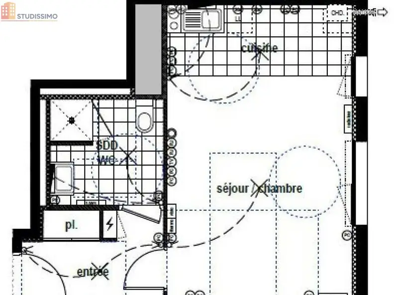 Studio 35m² Reims 51100 - Lumineux, DPE C - Photo 1