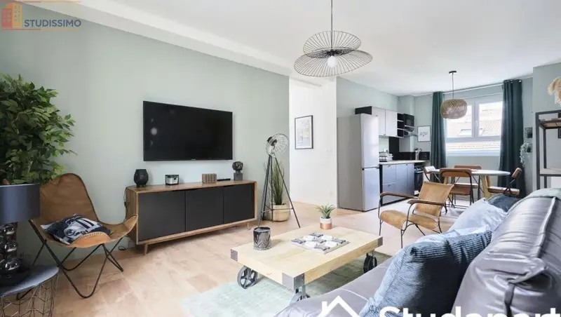 Studio meublé 13m² Reims 51100 - Lumineux, DPE A - Photo 2