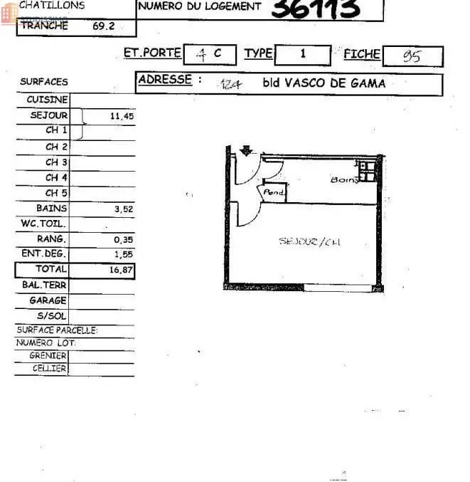Studio 16m² Reims 51100 - Photo 1