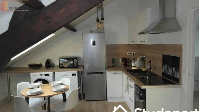 Studio meublé 10m² Reims 51100 - Meublé, DPE A - Photo 2