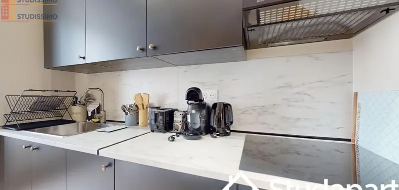 Studio meublé 12m² Reims 51100 - Meublé, DPE A - Photo 2
