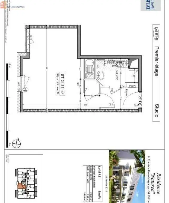 Studio 24m² Heillecourt - DPE C - Photo 4