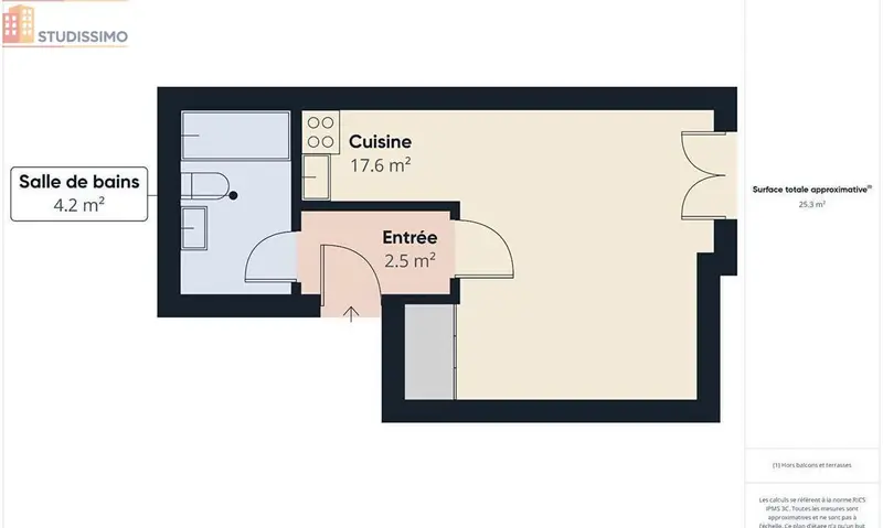 Studio 25m² Nancy 54000 - 3e étage, lumineux - Photo 1