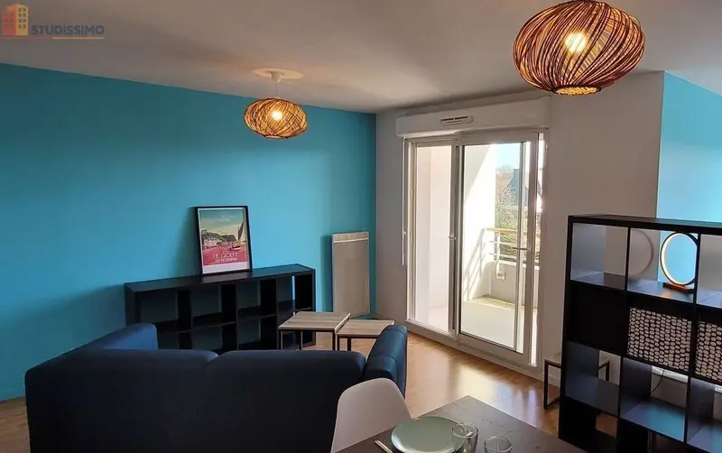 Studio meublé 30m² Vannes - Balcon, parking - Photo 4