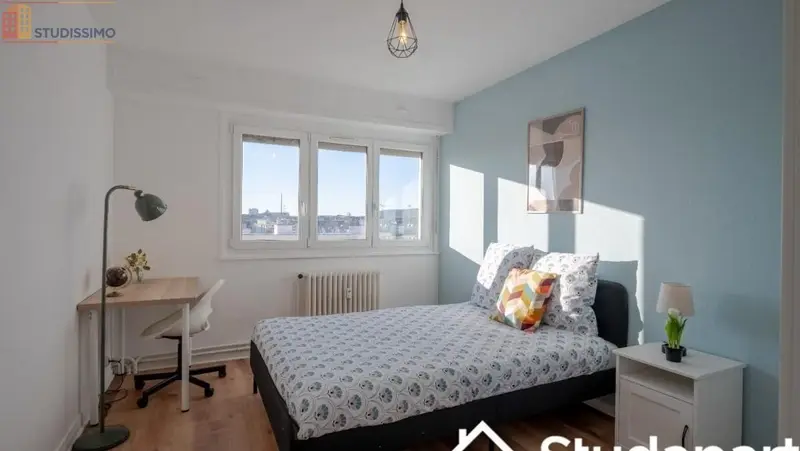 Studio meublé 12m² Metz - Calme, 7e étage - Photo 3