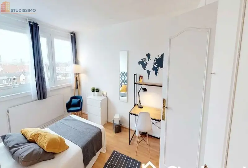 Studio meublé 17m² Lille 59800 - Étage élevé, lumineux - Photo 8