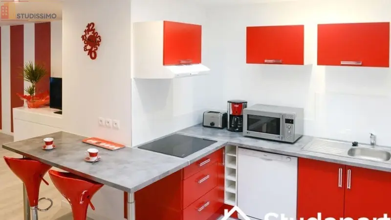 Studio meublé 13m² Roubaix - Meublé, DPE D - Photo 3