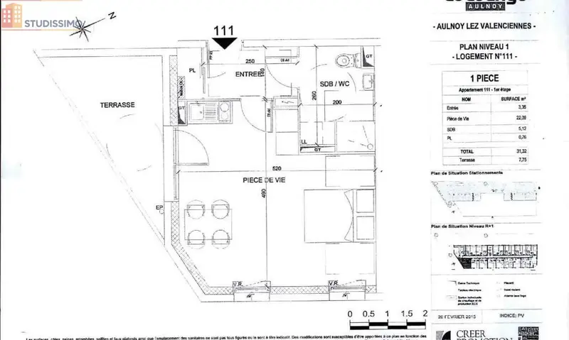 Studio 31m² Aulnoy-lez-Valenciennes - Lumineux - Photo 2