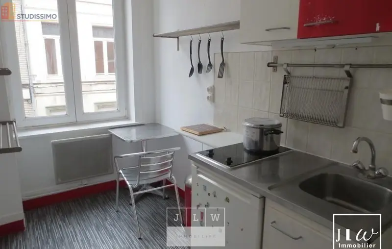 Studio meublé 26m² Lille 59000 - Meublé, DPE D - Photo 2