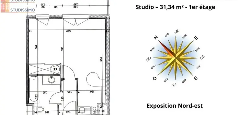 Studio 31m² Divonne-les-Bains - 1 pièce, DPE C - Photo 1