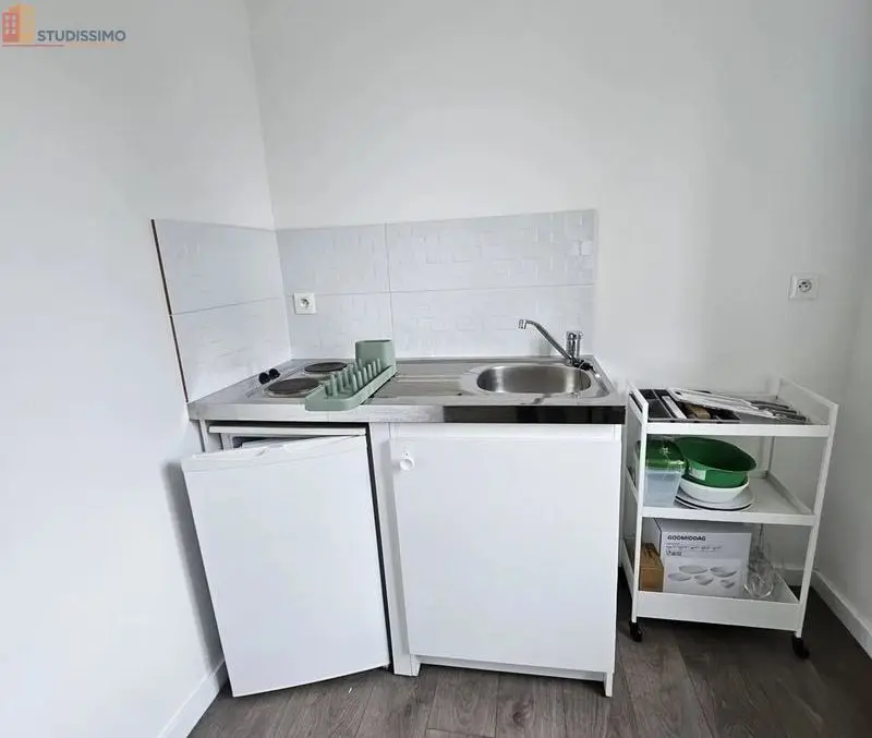 Studio meublé 24m² Roubaix - Meublé, DPE D - Photo 1