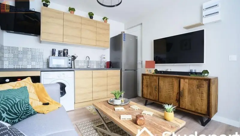 Studio meublé 11m² Lille 59000 - Meublé, DPE A - Photo 2