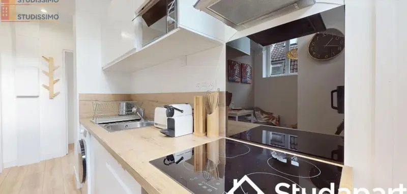 Studio meublé 10m² Lille 59000 - Chauffage économique, DPE A - Photo 1