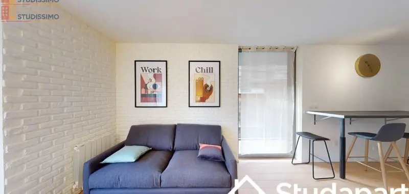 Studio meublé 10m² Lille 59000 - Meublé, DPE A - Photo 2
