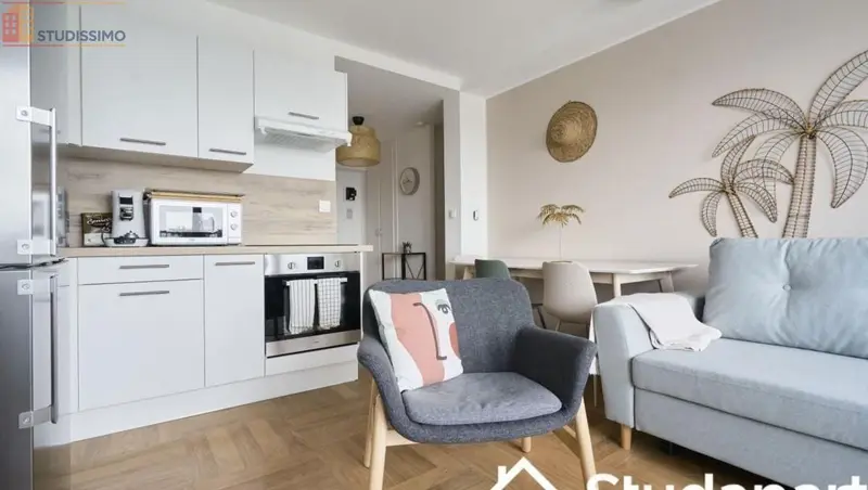 Studio meublé 11m² Lille 59000 - Meublé, DPE A - Photo 2