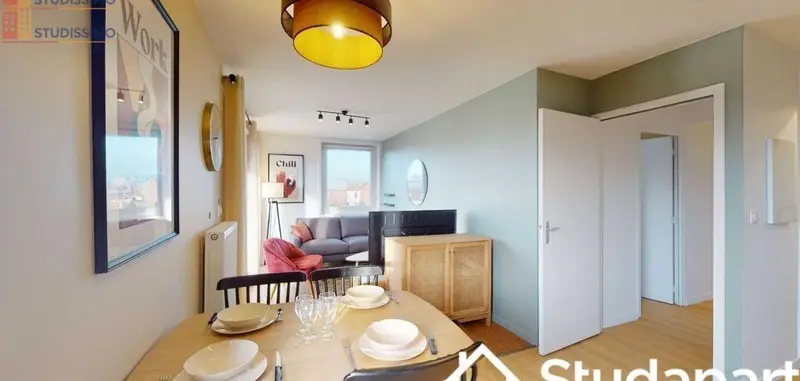 Studio meublé 10m² Lille 59800 - Meublé, DPE A - Photo 3