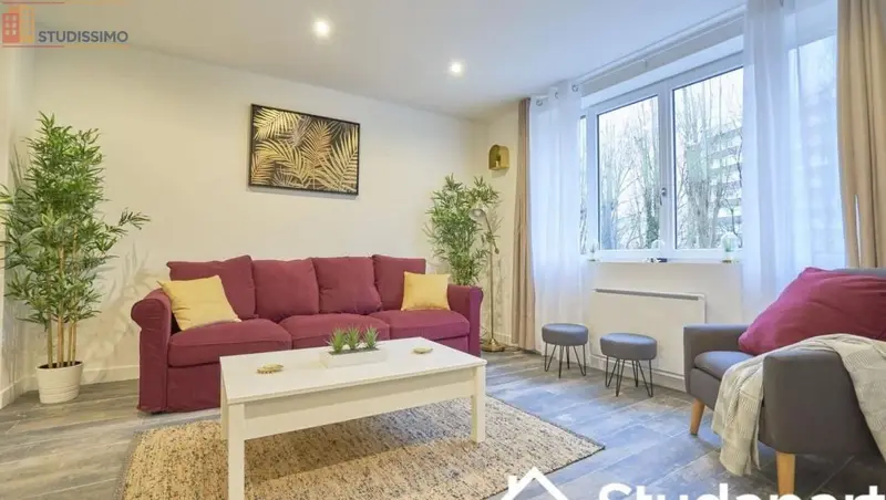 Studio meublé 14m² Lille 59160 - Meublé, DPE A - Photo 2