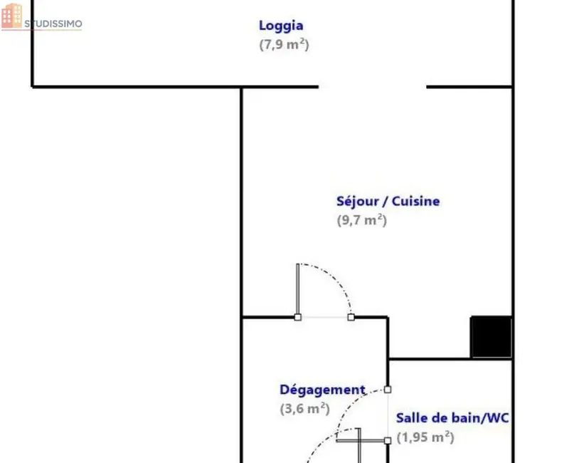 Studio 23m² Allos 04260 - Photo 2