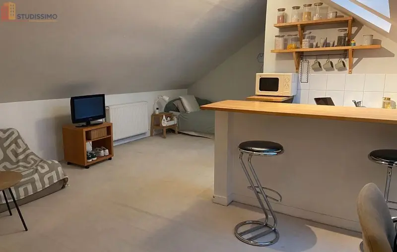 Studio 20m² Marcq-en-Baroeul - Meublé, dernier étage - Photo 2